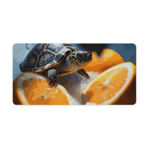 Gaming-Mauspad, Schreibtischunterlage, großes Mauspad, Schildkröten aus Orangen, LED-Mauspad, rutschfeste Unterseite, wasserdicht, Schreibtisch-Schreibunterlage für Büro und Zuhause Gaming-Mauspad, Schreibtischunterlage, großes Mauspad, Schildkröten aus Orangen, LED-Mauspad, rutschfeste Unterseite, wasserdicht, Schreibtisch-Schreibunterlage für Büro und Zuhause von HEBVNJF