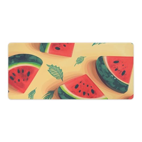 Gaming-Mauspad, Schreibtischunterlage, großes Mauspad, Sommer, Wassermelone, LED-Mauspad, rutschfeste Unterseite, wasserdicht, Schreibtisch-Schreibunterlage für Büro und Zuhause Gaming-Mauspad, Schreibtischunterlage, großes Mauspad, Sommer, Wassermelone, LED-Mauspad, rutschfeste Unterseite, wasserdicht, Schreibtisch-Schreibunterlage für Büro und Zuhause von HEBVNJF