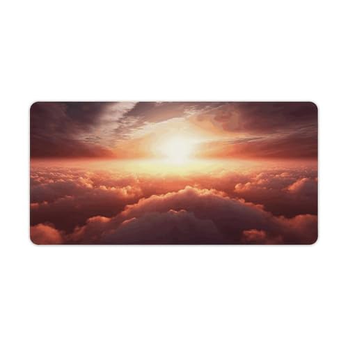 Gaming-Mauspad, Schreibtischunterlage, großes Mauspad, Sonne, Sonnenaufgang, Wolke, LED-Mauspad, rutschfeste Unterseite, wasserdicht, Schreibtisch-Schreibunterlage für Büro und Zuhause Gaming-Mauspad, Schreibtischunterlage, großes Mauspad, Sonne, Sonnenaufgang, Wolke, LED-Mauspad, rutschfeste Unterseite, wasserdicht, Schreibtisch-Schreibunterlage für Büro und Zuhause von HEBVNJF