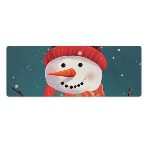 Gaming-Mauspad, Schreibtischunterlage, großes Mauspad, Weihnachten, Schneemann, LED-Mauspad, rutschfeste Unterseite, wasserdicht, Schreibtischunterlage für Büro und Zuhause Gaming-Mauspad, Schreibtischunterlage, großes Mauspad, Weihnachten, Schneemann, LED-Mauspad, rutschfeste Unterseite, wasserdicht, Schreibtischunterlage für Büro und Zuhause von HEBVNJF