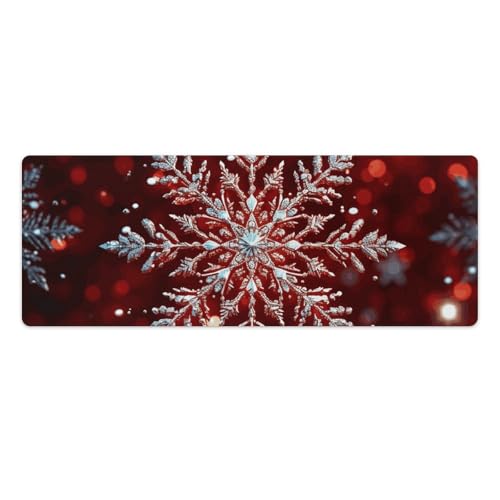 Gaming-Mauspad, Schreibtischunterlage, großes Mauspad, Weihnachtsschneeflocke, LED-Mauspad, rutschfeste Unterseite, wasserdicht, Schreibtisch-Schreibunterlage für Büro und Zuhause Gaming-Mauspad, Schreibtischunterlage, großes Mauspad, Weihnachtsschneeflocke, LED-Mauspad, rutschfeste Unterseite, wasserdicht, Schreibtisch-Schreibunterlage für Büro und Zuhause von HEBVNJF