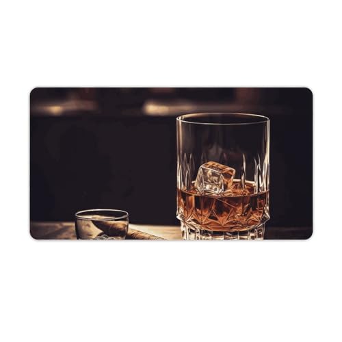 Gaming-Mauspad, Schreibtischunterlage, großes Mauspad, Whisky und Zigarre, LED-Mauspad, rutschfeste Unterseite, wasserdicht, Schreibtisch-Schreibunterlage für Büro und Zuhause Gaming-Mauspad, Schreibtischunterlage, großes Mauspad, Whisky und Zigarre, LED-Mauspad, rutschfeste Unterseite, wasserdicht, Schreibtisch-Schreibunterlage für Büro und Zuhause von HEBVNJF