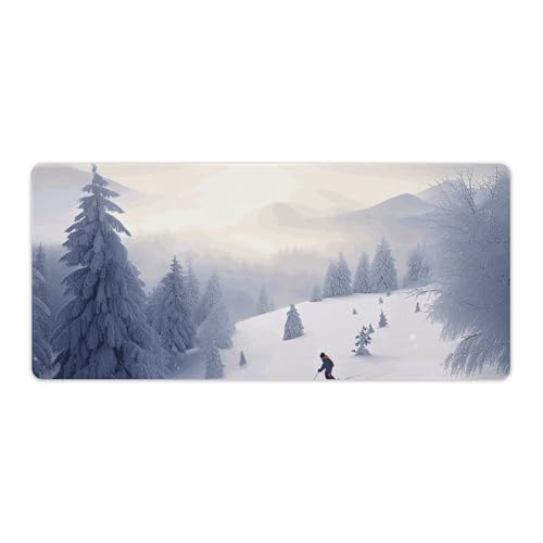 Gaming-Mauspad, Schreibtischunterlage, großes Mauspad, Winter, Skifahren, LED-Mauspad, rutschfeste Unterseite, wasserdicht, Schreibtisch-Schreibunterlage für Büro und Zuhause Gaming-Mauspad, Schreibtischunterlage, großes Mauspad, Winter, Skifahren, LED-Mauspad, rutschfeste Unterseite, wasserdicht, Schreibtisch-Schreibunterlage für Büro und Zuhause von HEBVNJF