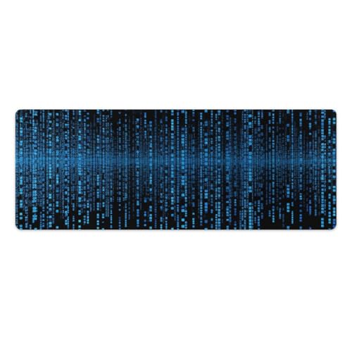 Gaming-Mauspad, Schreibtischunterlage, großes Mauspad, blaue binäre Matrix, LED-Mauspad, rutschfeste Unterseite, wasserdicht, Schreibtischunterlage für Büro und Zuhause Gaming-Mauspad, Schreibtischunterlage, großes Mauspad, blaue binäre Matrix, LED-Mauspad, rutschfeste Unterseite, wasserdicht, Schreibtischunterlage für Büro und Zuhause von HEBVNJF