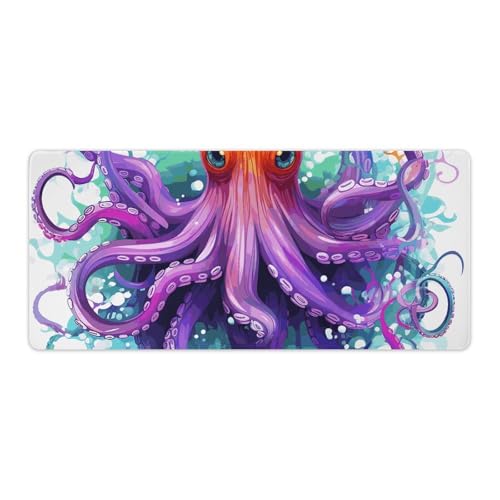 Gaming-Mauspad, Schreibtischunterlage, großes Mauspad, buntes Oktopus-LED-Mauspad, rutschfeste Unterseite, wasserdicht, Schreibtischunterlage für Büro und Zuhause Gaming-Mauspad, Schreibtischunterlage, großes Mauspad, buntes Oktopus-LED-Mauspad, rutschfeste Unterseite, wasserdicht, Schreibtischunterlage für Büro und Zuhause von HEBVNJF