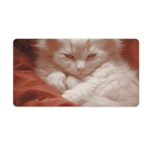 Gaming-Mauspad, Schreibtischunterlage, großes Mauspad, dunstige Katze, LED-Mauspad, rutschfeste Unterseite, wasserdicht, Schreibtisch-Schreibunterlage für Büro und Zuhause Gaming-Mauspad, Schreibtischunterlage, großes Mauspad, dunstige Katze, LED-Mauspad, rutschfeste Unterseite, wasserdicht, Schreibtisch-Schreibunterlage für Büro und Zuhause von HEBVNJF