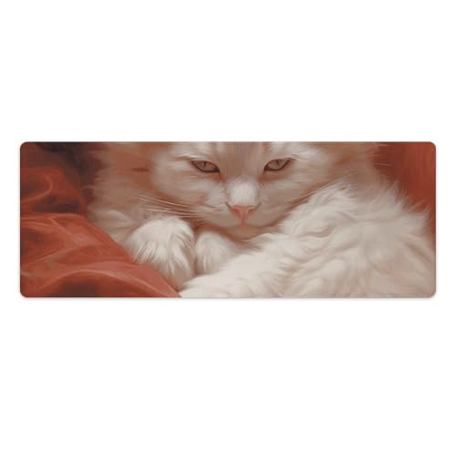 Gaming-Mauspad, Schreibtischunterlage, großes Mauspad, dunstige Katze, LED-Mauspad, rutschfeste Unterseite, wasserdicht, Schreibtisch-Schreibunterlage für Büro und Zuhause Gaming-Mauspad, Schreibtischunterlage, großes Mauspad, dunstige Katze, LED-Mauspad, rutschfeste Unterseite, wasserdicht, Schreibtisch-Schreibunterlage für Büro und Zuhause von HEBVNJF