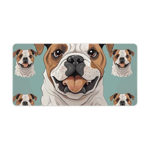 Gaming-Mauspad, Schreibtischunterlage, großes Mauspad, lustige englische Bulldogge, LED-Mauspad, rutschfeste Unterseite, wasserdicht, Schreibtisch-Schreibunterlage für Büro und Zuhause Gaming-Mauspad, Schreibtischunterlage, großes Mauspad, lustige englische Bulldogge, LED-Mauspad, rutschfeste Unterseite, wasserdicht, Schreibtisch-Schreibunterlage für Büro und Zuhause von HEBVNJF