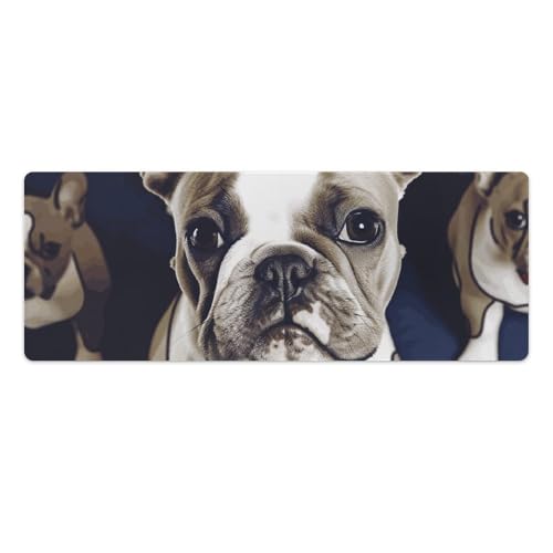 Gaming-Mauspad, Schreibtischunterlage, großes Mauspad, niedliche französische Bulldogge, LED-Mauspad, rutschfeste Unterseite, wasserdicht, Schreibtisch-Schreibunterlage für Büro und Zuhause Gaming-Mauspad, Schreibtischunterlage, großes Mauspad, niedliche französische Bulldogge, LED-Mauspad, rutschfeste Unterseite, wasserdicht, Schreibtisch-Schreibunterlage für Büro und Zuhause von HEBVNJF