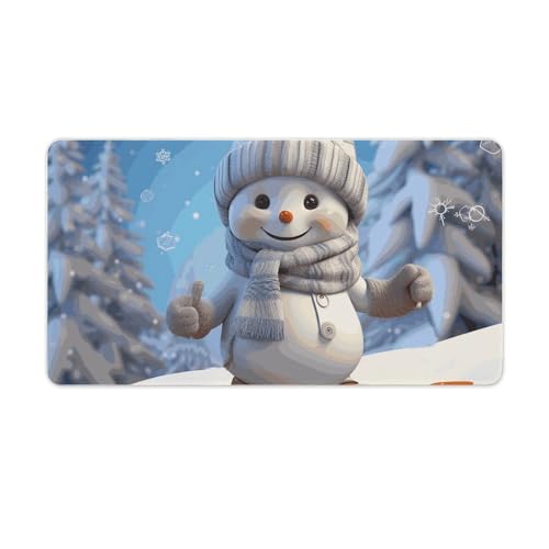 Gaming-Mauspad, Schreibtischunterlage, großes Mauspad, niedliches Snowboard, Schneemann, LED-Mauspad, rutschfeste Unterseite, wasserdicht, Schreibtisch-Schreibunterlage für Büro und Zuhause Gaming-Mauspad, Schreibtischunterlage, großes Mauspad, niedliches Snowboard, Schneemann, LED-Mauspad, rutschfeste Unterseite, wasserdicht, Schreibtisch-Schreibunterlage für Büro und Zuhause von HEBVNJF