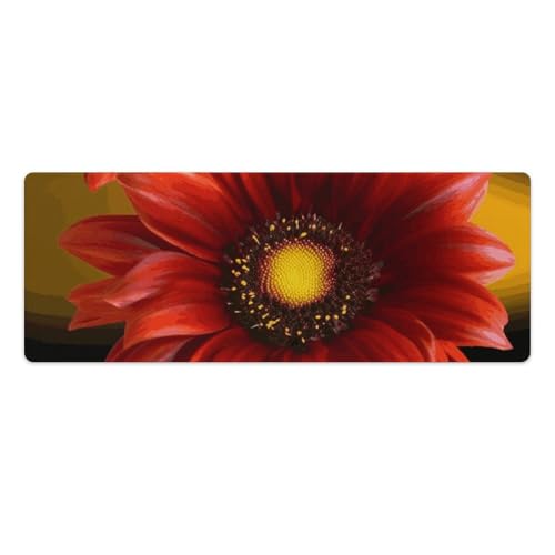Gaming-Mauspad, Schreibtischunterlage, großes Mauspad, rote Sonnenblume, LED-Mauspad, rutschfeste Unterseite, wasserdicht, Schreibtischunterlage für Büro und Zuhause Gaming-Mauspad, Schreibtischunterlage, großes Mauspad, rote Sonnenblume, LED-Mauspad, rutschfeste Unterseite, wasserdicht, Schreibtischunterlage für Büro und Zuhause von HEBVNJF