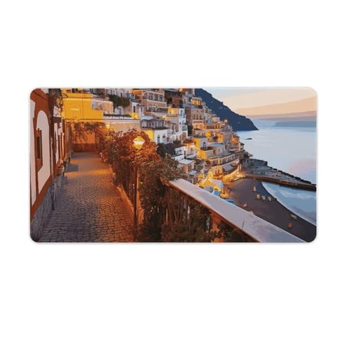 Positano Gaming-Mauspad, Schreibtischunterlage, großes Mauspad, Motiv: Sonnenuntergang, LED-Mauspad, rutschfeste Unterseite, wasserdicht, Schreibtisch-Schreibunterlage für Büro und Zuhause Positano Gaming-Mauspad, Schreibtischunterlage, großes Mauspad, Motiv: Sonnenuntergang, LED-Mauspad, rutschfeste Unterseite, wasserdicht, Schreibtisch-Schreibunterlage für Büro und Zuhause von HEBVNJF