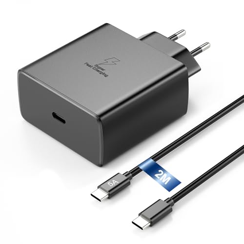 45W USB C Ladegerät für Samsung Galaxy s24 s23ultra s23+ S22 Ultra S22 Plus S21 Ultra 5G S20/Note 20 Schnellladegerät Netzteil mit 5A USB C Kabel 2M + Super Fast Charger USB C Adapter Stecker von HECHOBO