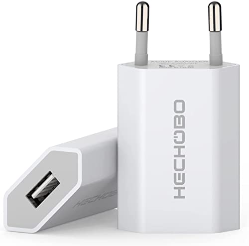 USB Ladegerät 5V 1A USB Netzteil Stecker, 5W Slim USB Stecker Adapter Anschluss Ladestecker für I Phone, Samsung Handy, MP3, eBook Reader und mehr von HECHOBO