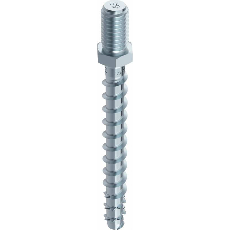 MULTI-MONTI-plus ST Betonschraube Stahl verzinkt Anschlussgewinde M6 SW10 - 6 x 55 mm - 100 Stück von HECO-Schrauben GmbH & Co. KG