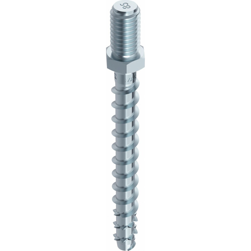 MULTI-MONTI-plus ST Betonschraube Stahl verzinkt Anschlussgewinde M8 SW10 - 7,5 x 120 mm - 50 Stück MULTI-MONTI-plus ST Betonschraube Stahl verzinkt Anschlussgewinde M8 SW10 - 7,5 x 120 mm - 50 Stück von HECO-Schrauben GmbH & Co. KG