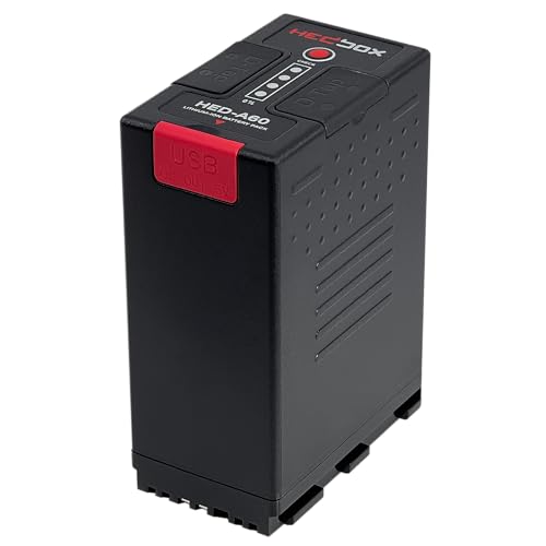 HEDBOX HED-A60 - Li-Ionen Akku (95 Wh / 6700 mAh) 2X D-Tap & USB Ausgang, kompatibel mit Canon BP-A60 von HEDBOX