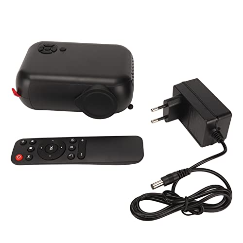 HD Mini Beamer, Schwarz 13-100 Zoll 100-240V Mini Beamer mit Fernbedienung für Zuhause (EU-Stecker) von HEEPDD