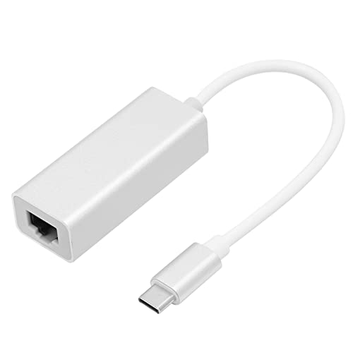 HEEPDD Ethernet-RJ45-Adapter, Typ-C-auf-LAN-Netzwerk-RJ45-Laufwerksfreie Aluminiumlegierung für Laptops für Desktop-Computer für Tablets (100M) von HEEPDD