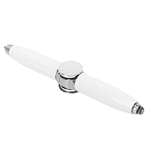 HEEPDD Fidget Pen, Metal Regulator Mood Floodlight Praktischer Drehbarer Stift Zur Beleuchtung Beim Schreiben (Weiss) von HEEPDD