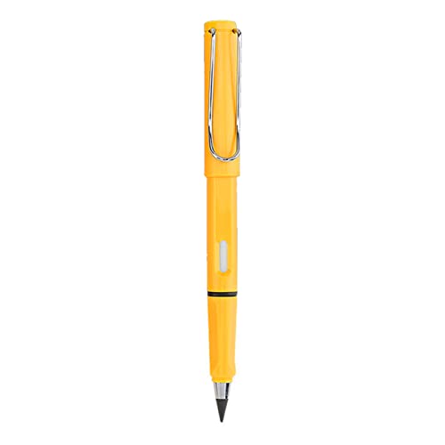 HEEPDD Inkless Pencils, Inkless Everlasting Pencils Tragbarer Wiederverwendbarer Bleistift Langlebiger Tintenloser Bleistift Zum Zeichnen und Schreiben (Gelb) von HEEPDD