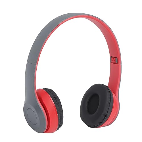 HEEPDD Kopfhörer, P47 BT-Headset, Kabellos, Leicht, Faltbar, für Freizeit, für Damen (Rot) von HEEPDD