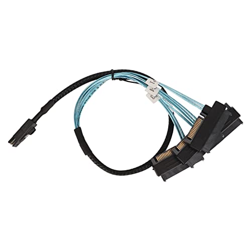 HEEPDD SAS-zu-SATA-Kabel, PVC-Mini-SAS-zu-4-SATA-Kabel 12 Gbit/s für Gehäuse (0,5m) von HEEPDD