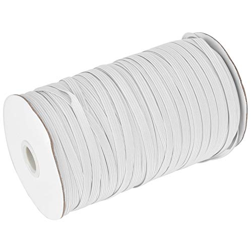 Hohe Elastizität, Schwarz-Weiß-Elastizitätsband 0,6 Cm X 200 Meter, Geschnittene Länge, Nähen, für Multifunktionale Schutzkleidung mit Lang Anhaltender Versorgung (WHITE) von HEEPDD