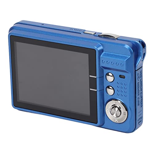 Kompaktkamera, 4K 2,7-Zoll-LCD-Digitalkamera Anti Shake Portable für die Fotografie (Blau) von HEEPDD