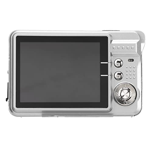 Kompaktkamera, 4K 2,7-Zoll-LCD-Digitalkamera Anti Shake Portable für die Fotografie (Silber) von HEEPDD