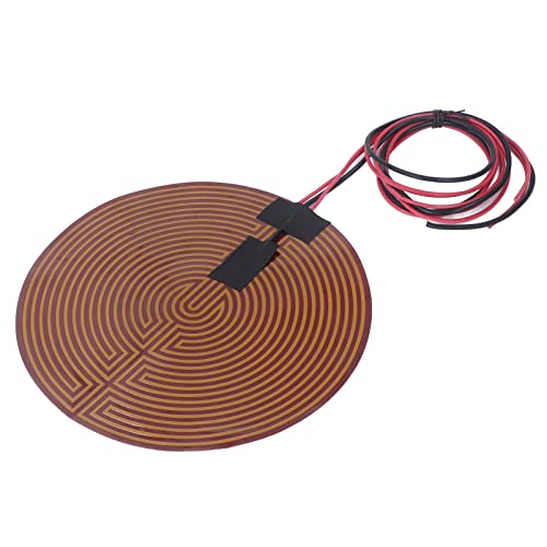 PI-Polyimid-Folienheizung, Starker Kleber, ca. 220 Mm Durchmesser, Sicherer 100K-Thermistor, PI-Polyimid-Heizfolie für 3D-Drucker (DC24V 180W) von HEEPDD