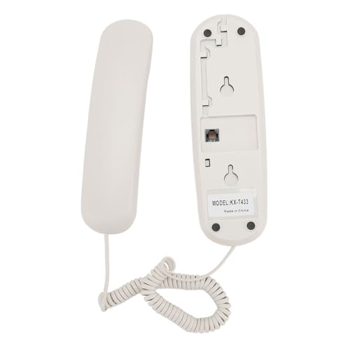 Retro Wall Mount Festnetz, Klare Anrufqualität, Bequeme Betriebsoberfläche, Breite Kompatibilität, Einfache Installation, Hohe Haltbarkeit, Geeignet für Hotelgäste. (White) von HEEPDD