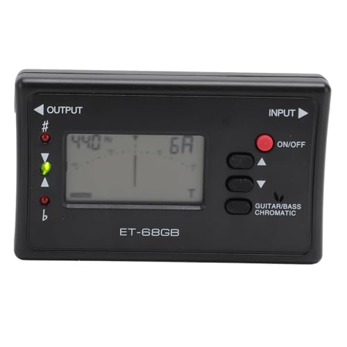 Stimmgerät Metronom, ET 68 GB Stimmgerät Metronom 3 in 1 Digitaler Metronom Stimmgerät Tongenerator Professioneller 435 Bis 445 Hz Breiter Erkennungsbereich A0 Bis A6 Stimmgerät von HEEPDD