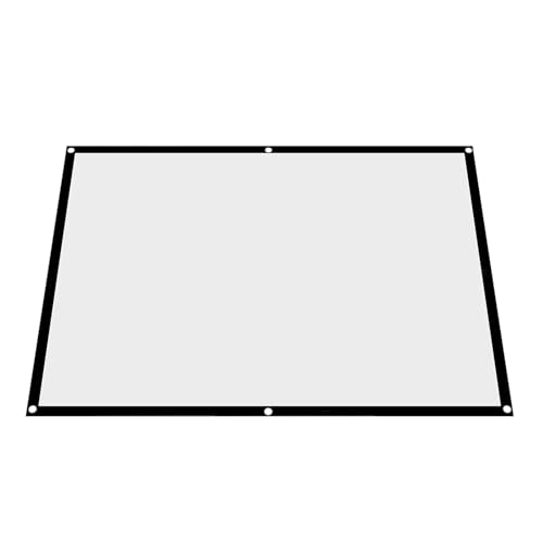 Tragbarer Weißer Projektorbildschirm 4: 3, Robuster Build, Nahtloses Display, Breite Anwendung, Tragbare Komfort, Müheinstallation, Hergestellt aus Synthetischen Polyestergewebe, Diese (100 Zoll) von HEEPDD