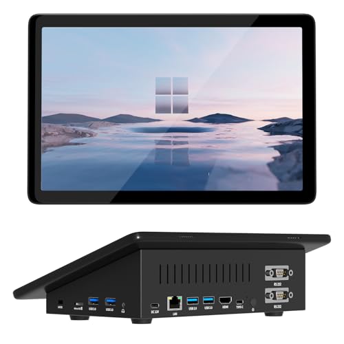 HEIGAOLAPC 10,1 Zoll Mini PC, Win 11 Pro Tablet, N5095 Mini Computer mit 8GB RAM, 128GB ROM, HDMI Unterstützung 4K Bildschirmanzeige/WiFi5/BT5.2/USB3.0/Voll funktionsfähiger Typ-C (ohne Akku) von HEIGAOLAPC