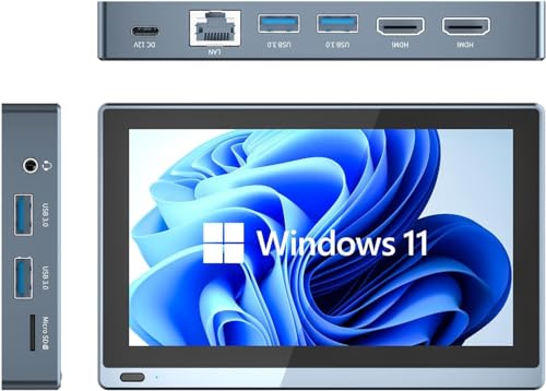 HEIGAOLAPC MiniPC Windows 11 Pro, Intel Celeron J4125 (2.7G) 8GB DDR4 256GB eMMC Desktop Computer, Mini Computer 4K @ 60Hz | Supports Triple Display | WiFi 6| BT 5.2| RJ45 LAN | HDMI × 2 Business PC von HEIGAOLAPC