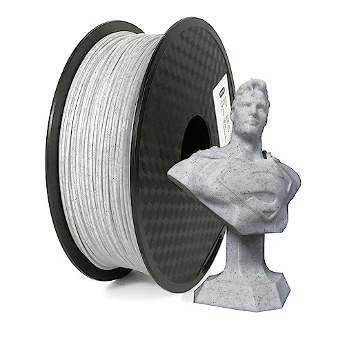 PLA Marmor Textur 3D-Drucker Filament, 1.75mm 1kg Spule, keine Schicht Muster Oberfläche glatt und leicht zu drucken, helle Farbe von HEING