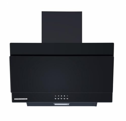 HEINNER DCH-350RGWH Schrägabzugshaube 60 cm, 3 Stufen, Umluft 276,6 m³/h, Glas schwarz von HEINNER