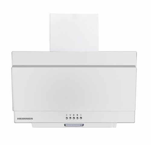HEINNER DCH-350RGWH Schräghaube Dunstabzugshaube 60 cm, Umluft 276,6 m³/h, 3 Einstellungen, Weiß von HEINNER