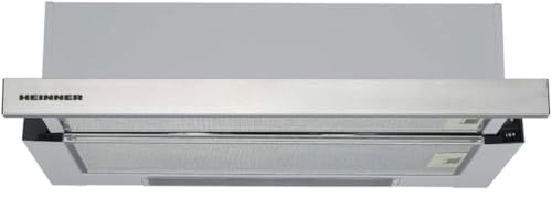 HEINNER Flachbildschirm-Einbau-Dunstabzug - 60cm - 325 m³/h - LED-Beleuchtung - ausziehbar - Energieklasse C - 65W - Edelstahl - Silber HEINNER Flachbildschirm-Einbau-Dunstabzug - 60cm - 325 m³/h - LED-Beleuchtung - ausziehbar - Energieklasse C - 65W - Edelstahl - Silber von HEINNER