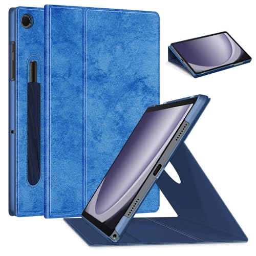 HEISHAYU Hülle für Samsung Galaxy Tab A9+/ A9 Plus 11 Zoll 5G 2023 SM-X210/ X215/ X216/X218,360 drehbare Schutzhülle mit Auto Schlaf/Aufwach,Blau von HEISHAYU