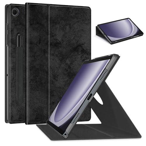 HEISHAYU Hülle für Samsung Galaxy Tab A9+/ A9 Plus 11 Zoll 5G 2023 SM-X210/ X215/ X216/X218,360 drehbare Schutzhülle mit Auto Schlaf/Aufwach,Schwarz von HEISHAYU