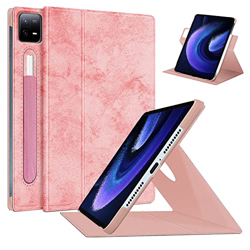 HEISHAYU Hülle für Xiaomi Pad 6 / Pad 6 Pro 11 Zoll,360 drehbare Schutzhülle mit Auto Schlaf/Aufwach,Rosa von HEISHAYU