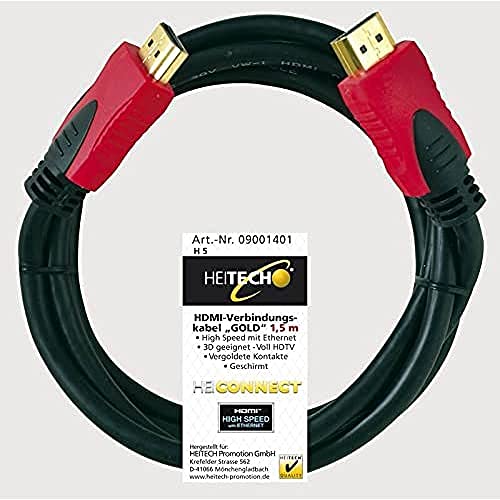 HEITECH HDMi Verbindungskabel "Gold" Länge: 3 m von HEITECH Promotion GmbH