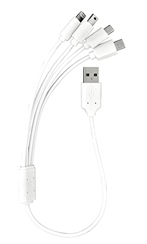 HEITECH Multi USB-Ladekabel 4 in 1 für alle Smartphones USB A Stecker auf Type C2 von HEITECH Promotion GmbH