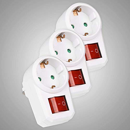 HEITECH Promotion GmbH HEITECH 1-fach Steckdosenadapter mit Kindersicherung – GS & TV geprüfter Zwischenstecker mit Schalter – 3er-Pack Zwischenstecker HEITECH Promotion GmbH HEITECH 1-fach Steckdosenadapter mit Kindersicherung – GS & TV geprüfter Zwischenstecker mit Schalter – 3er-Pack Zwischenstecker von HEITECH Promotion GmbH