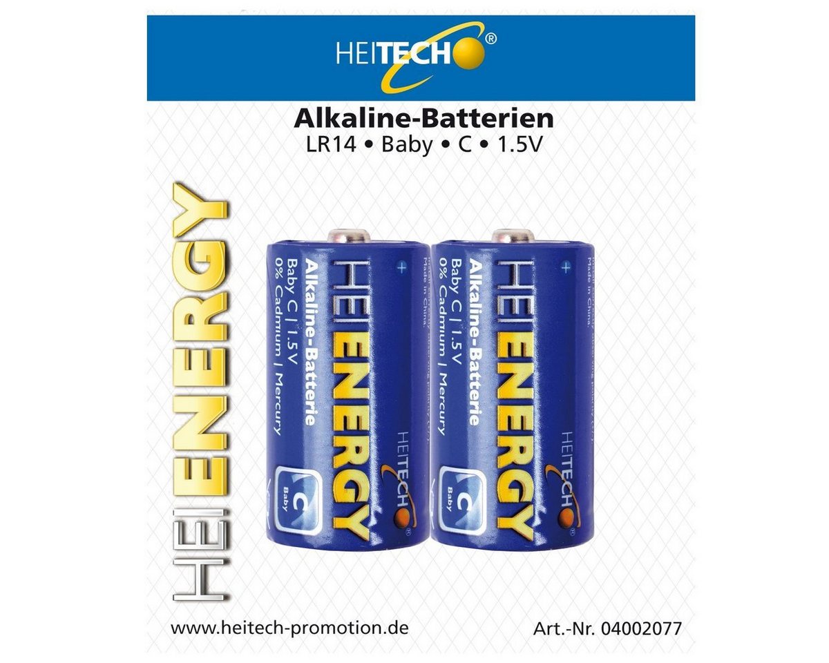 HEITECH Heitech - ALKALINE Batterien - Baby C, LR14 - 1,5V Batterie von HEITECH