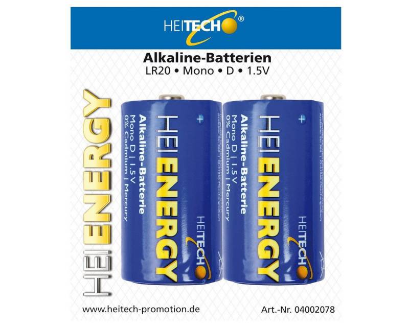 HEITECH ALKALINE-Batterien - Mono D, LR20 - 1,5V Batterie von HEITECH