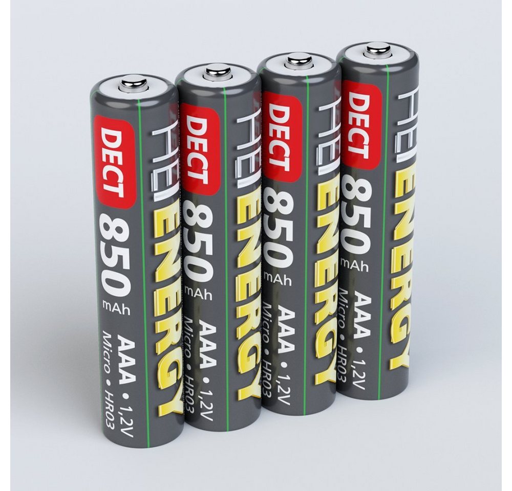 HEITECH Typ 850 Akku AAA Micro NiMH 1,2V - Akkus Wiederaufladbare Batterien Akku von HEITECH