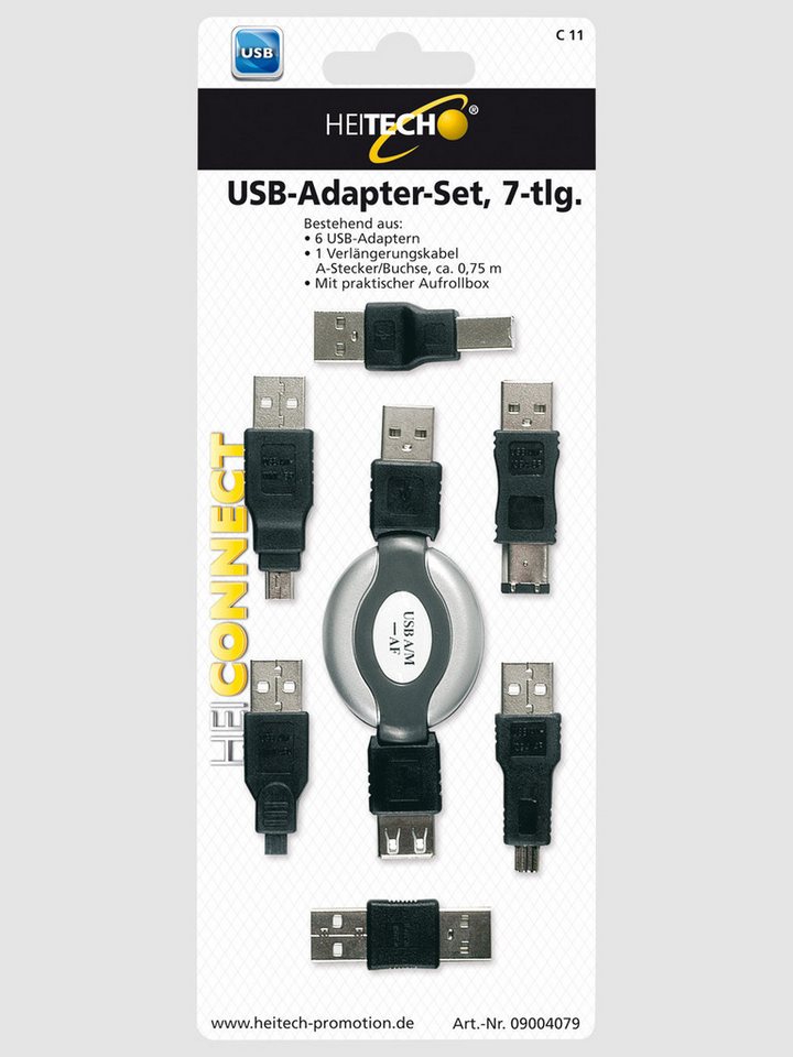 HEITECH USB-Adapter-Set, 7-tlg USB-Adapter von HEITECH